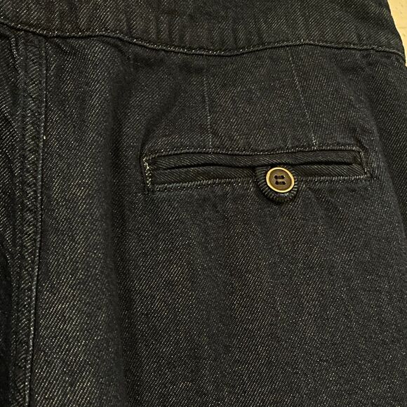 ~~ANTHROPOLOGIE Pilcro Porto 31 Pleated High Rise Tapered Jeans Dark Blue Pocket - Picture 8 of 16